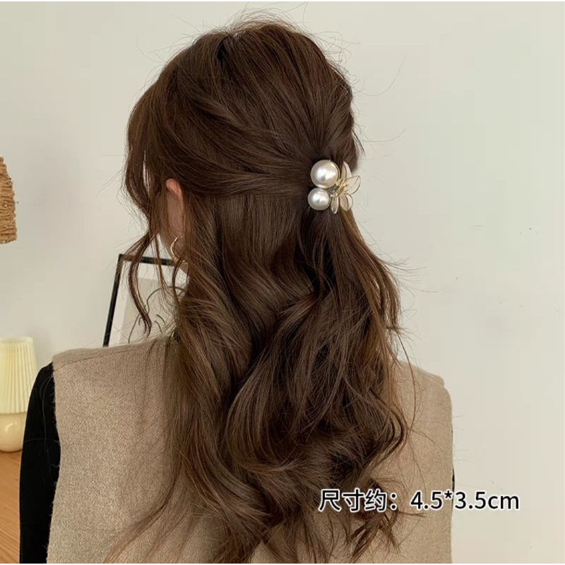 Jepit Jedai Mutiara 3.5cm Jepit Salon Korea Mutiara Jepit Poni Mutiara Cherrry PREMIUM Pearl Hairpin