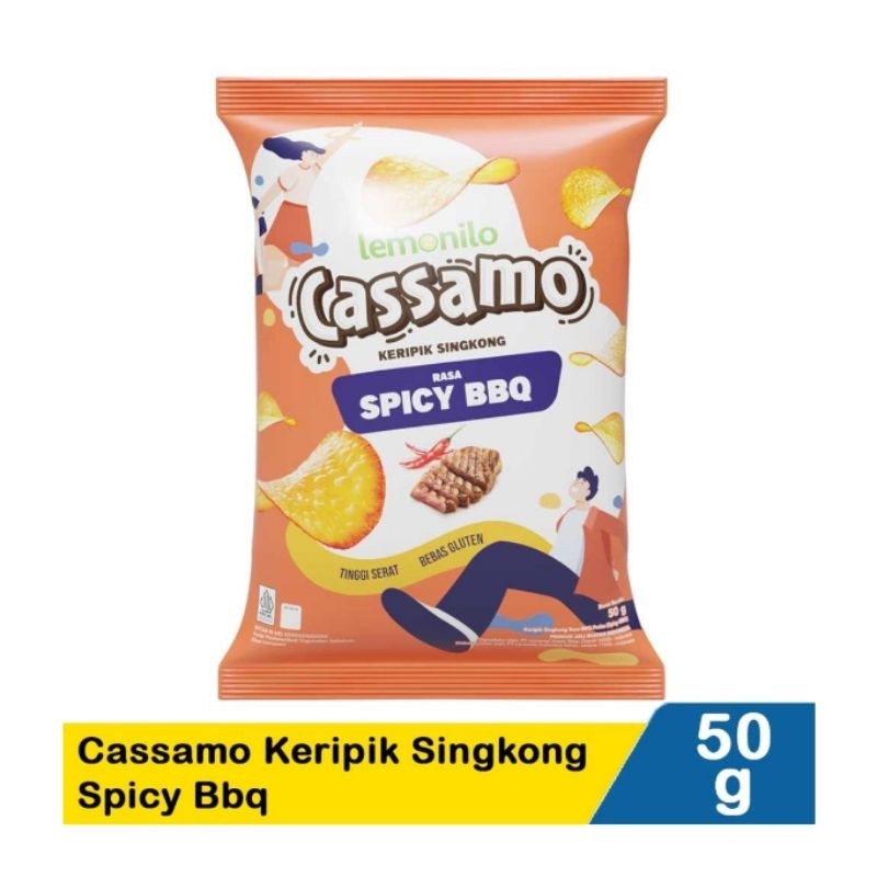 CASSAMO KERIPIK SINGKONG SPICY BBQ/SMOKY BBQ 50GR