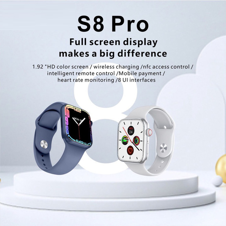 2023 New ORI OPO Smart Watch S8 Ultra 1.92 inch Infinite Display 45mm NFC IP68 Waterproof Smartwatch Bluetooth Call Wireless Charging Watch Pria dan Wanita Sport Watch