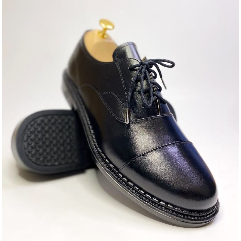 BARBATOS Sepatu Oxford Formal Pantofel Kulit Asli Pria