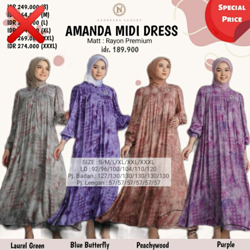 AMANDA MIDI DRESS BY NADHEERA LUXURY