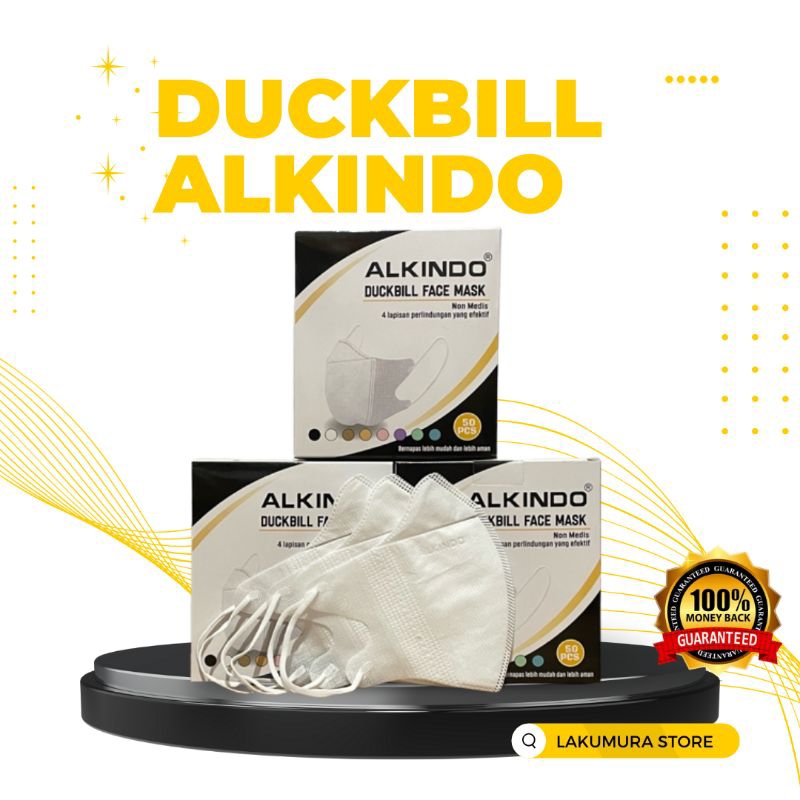 MASKER DUCKBILL ALKINDO 4 PLY PREMIUM DISPOSABLE FACE MASK ISI 50 PCS