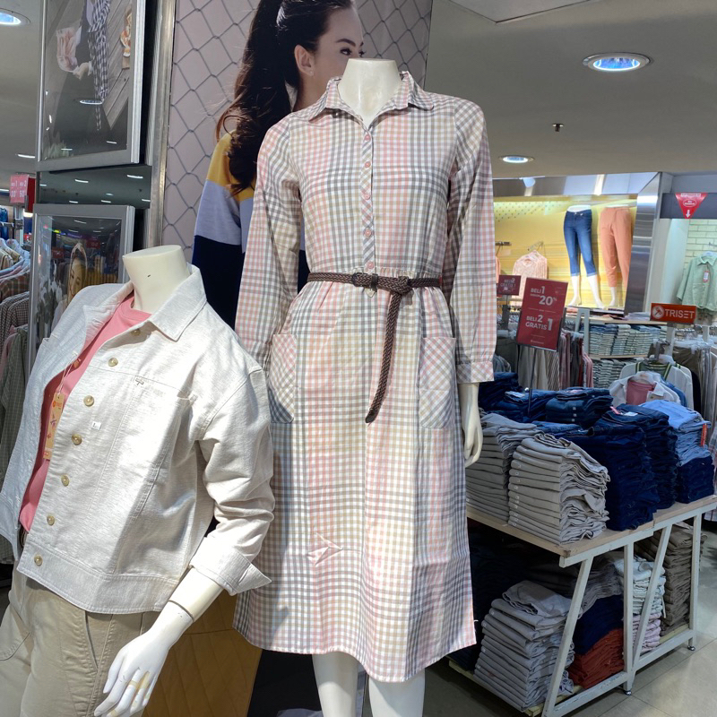 Triset Dress Wanita super feminim