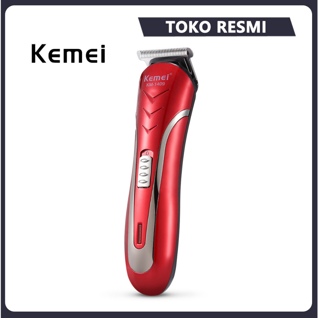 KEMEI alat cukur rambut elektrik KM-1409/hair clipper Cordless Professional pemotong rambut