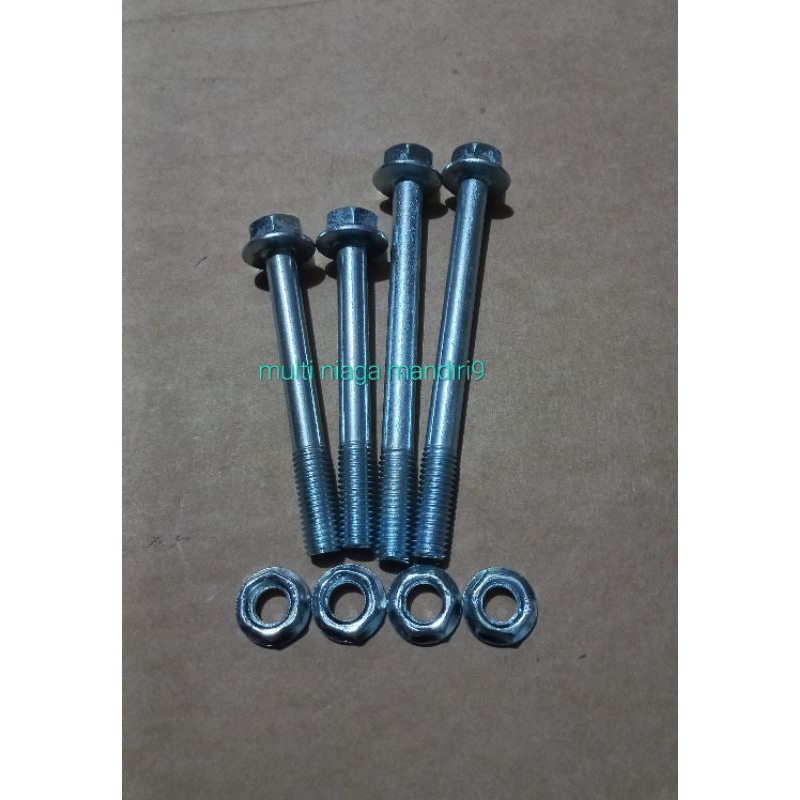 baut pangkon mesin honda gl / gl100 bagian depan kunci 12 / baut pangkon mesin gl besi baja lapis ga