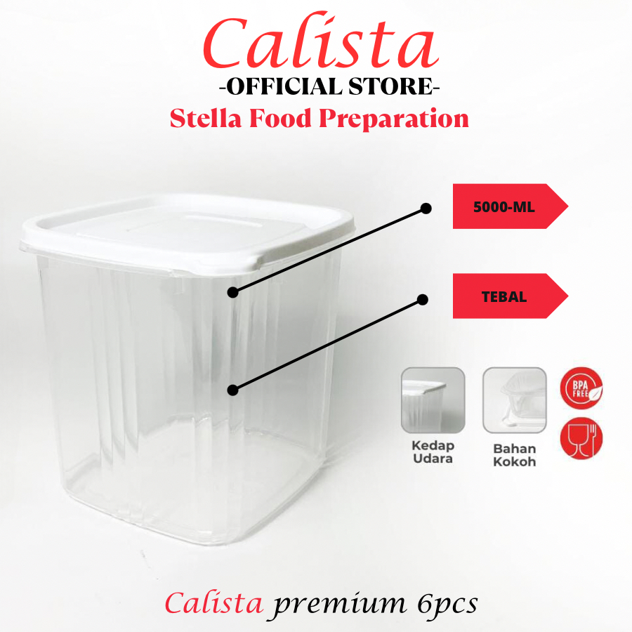 TOPLES SET CALISTA BENING FURANO PUTIH TRANSPARANT ISI 12PCS FOOD KONTAINER PREP CONTAINER KULKAS SET TEMPAT WADAH KOTAK PENYIMPANAN MAKANAN TOPLES KUE KERING LEBARAN 1 SET