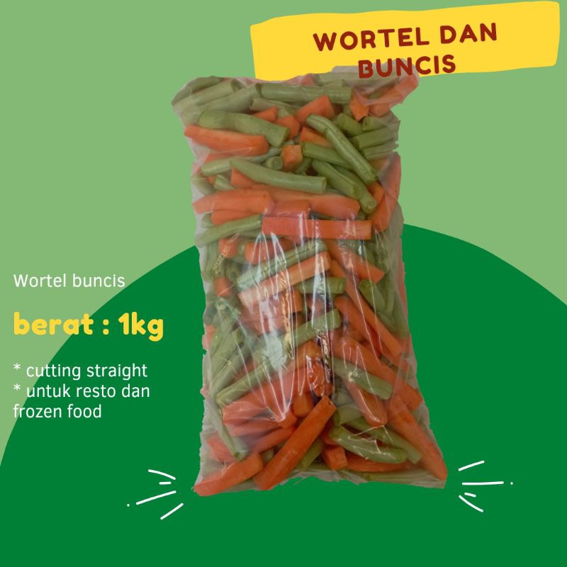 

wortel dan buncis cutting straight 1 kg