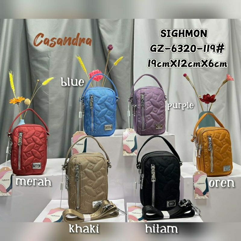 Tas Wanita Ori SIGHMON KANVAS 3in1 SGH6320 3Sleting