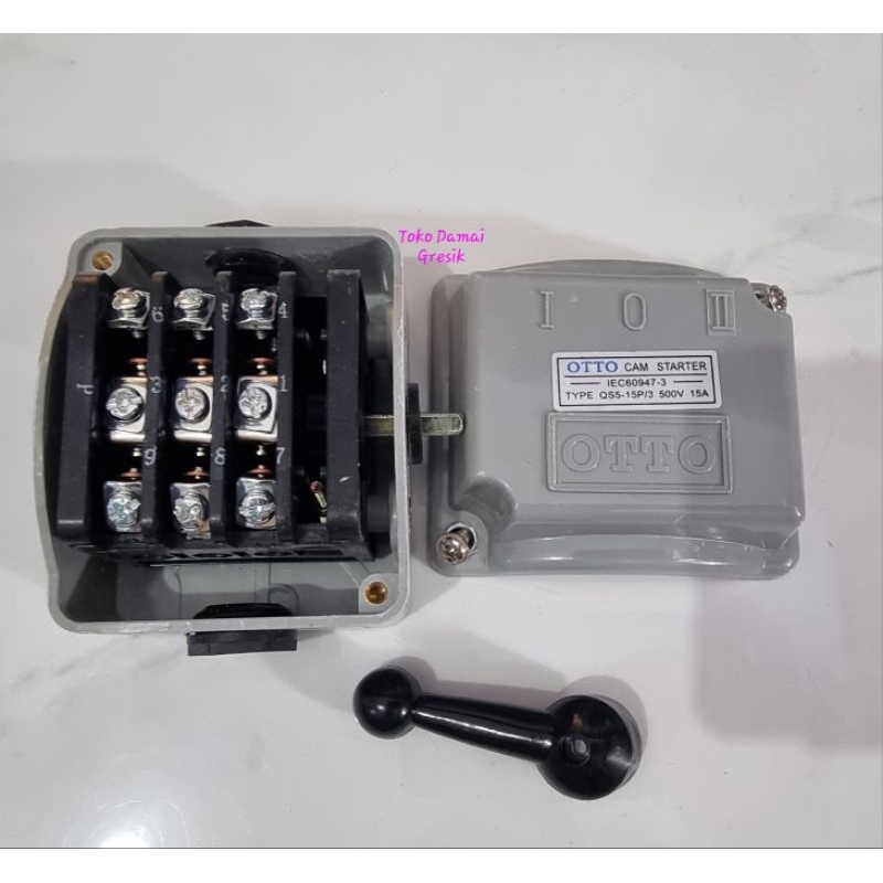 Otto Cam switch handle 3 phase QS5-15P GA &amp; GZ 15A. Change over switch. Ohm saklar