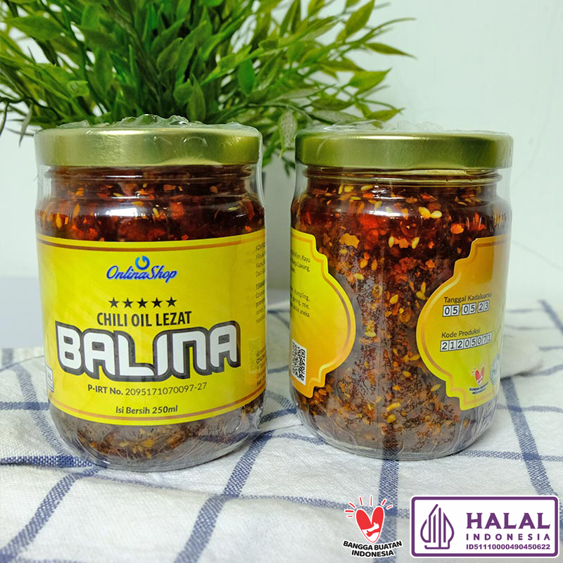 

Chili Oil Lezat BALINA 250ml Kemasan Stoples Kaca Halal