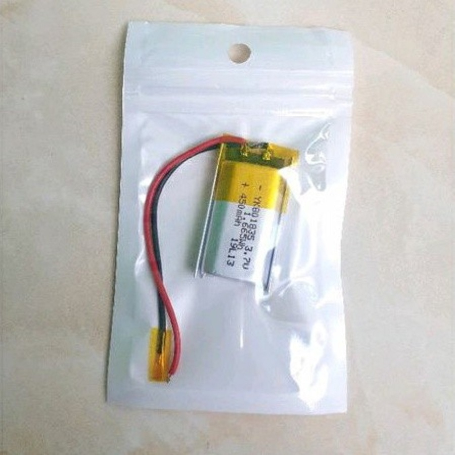 Batre Batrai Baterai Cas Polymer 3,7V 3,7 Volt 450 Mah Headset Musik