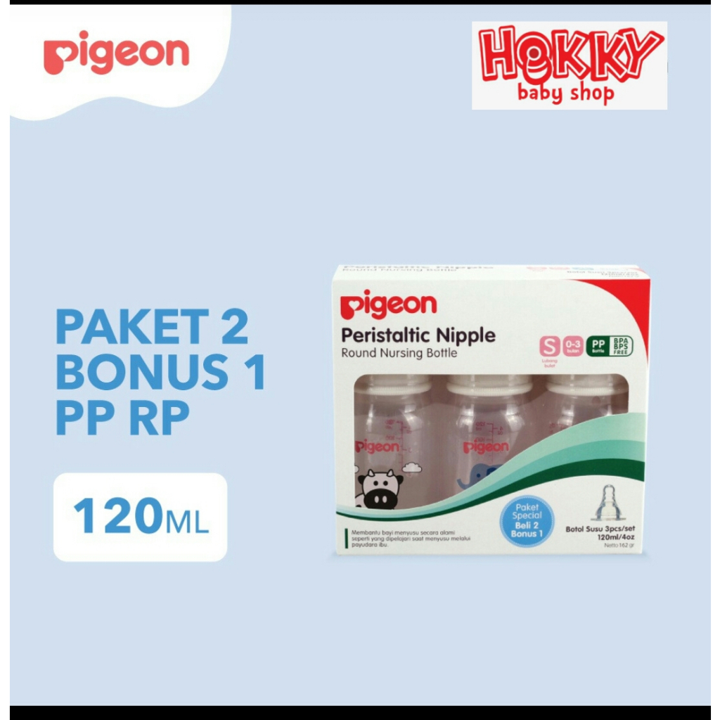 Botol Susu Pigeon Peristaltic Nipple 120ml Buy 2 get 1