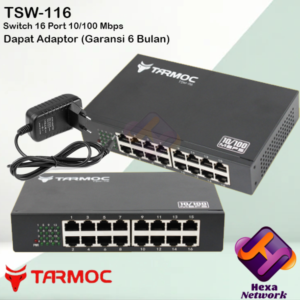 Tarmoc TSW-116 Desktop Switch Unmanage 16 port 10/100Mbps Metal Case