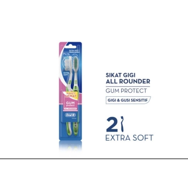 Oral B Toothbrush Gum Protect Extra Soft 2 pcs