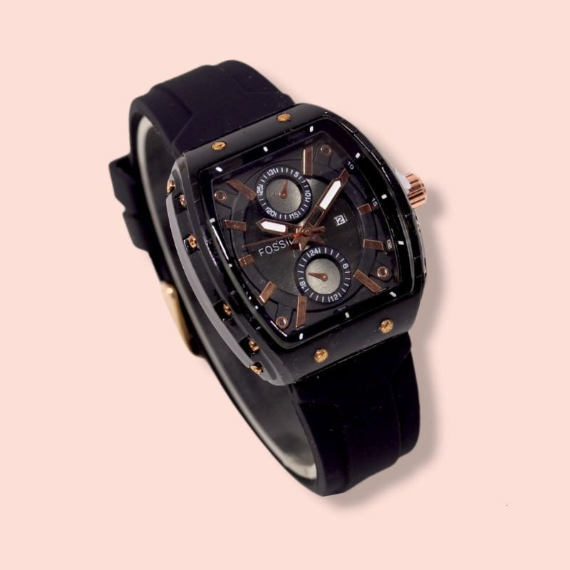 C ( C18 ) JAM TANGAN WANITA STRAP RUBBER TANGGAL AKTIF