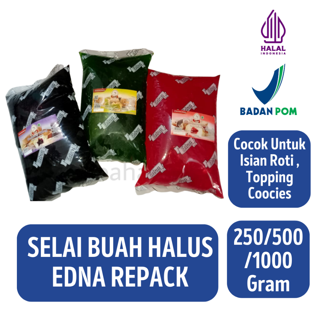 

Selai Buah Halus Edna Kemasan Repack