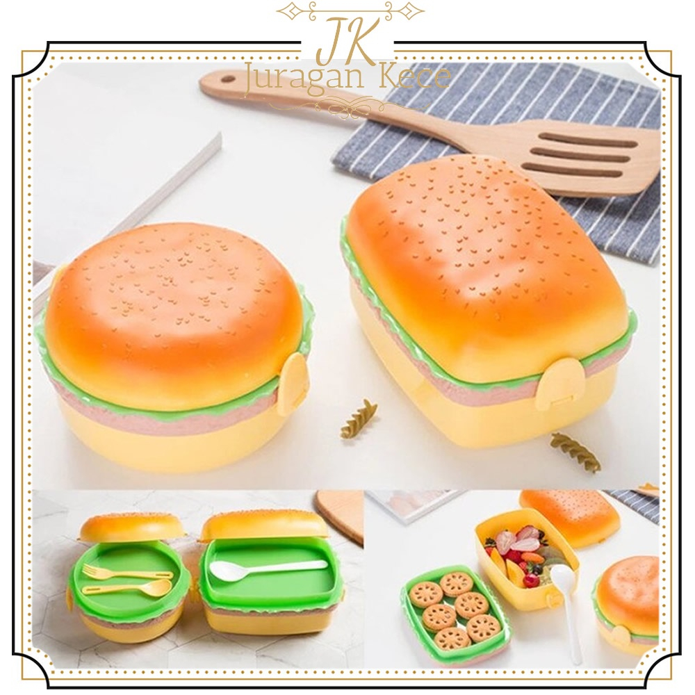 Kotak Makan Tempat Makan Lunch Box Kotak Bekal Karakter Unik Model Hamburger Lucu