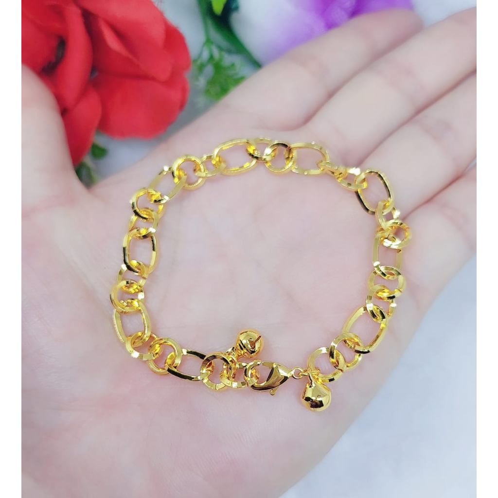 Gelang Xuping Rantai Polos Baru Lapis Emas Perhiasan Wanita R141