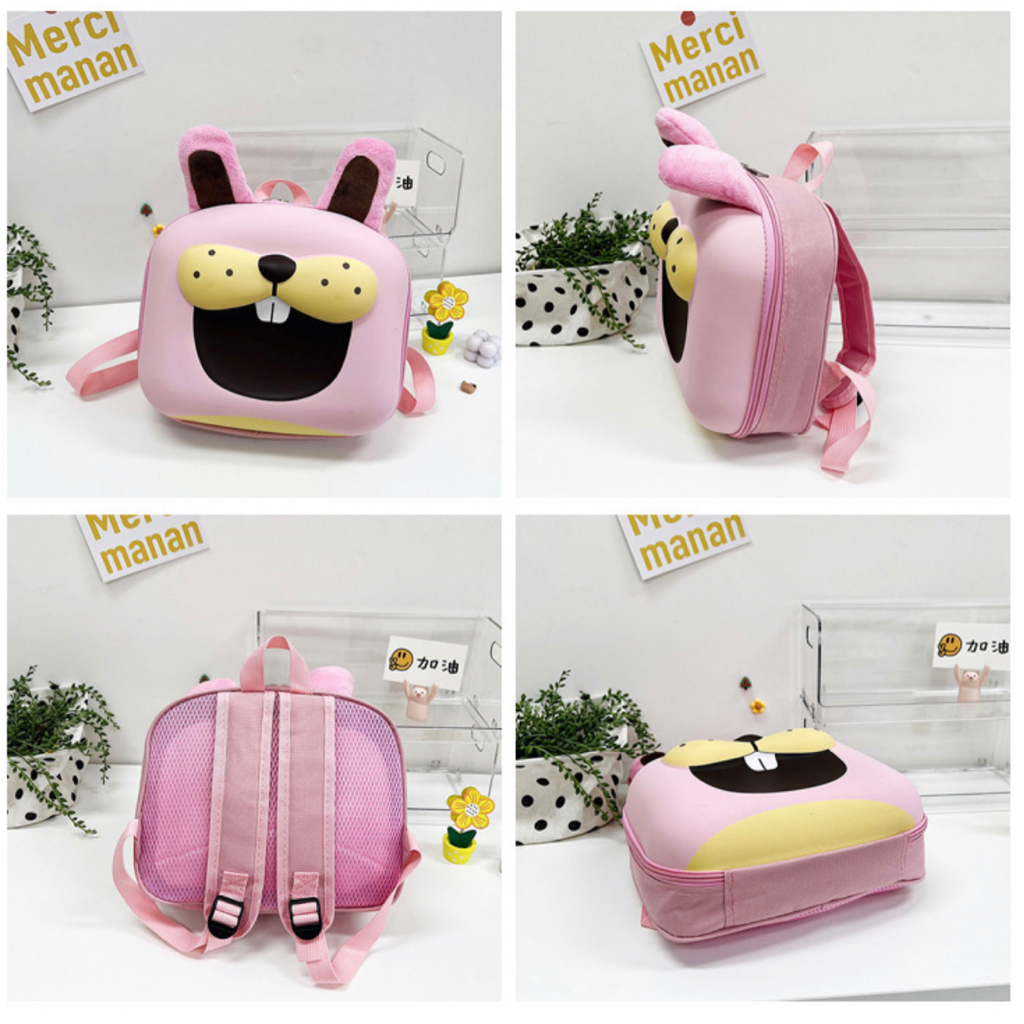 Naomi - Kaichi Kids Backpack - tas ransel anak lucu motif animal face - tas sekolah TK Paud - tas modern kekinian fashion kids back pack bag pack