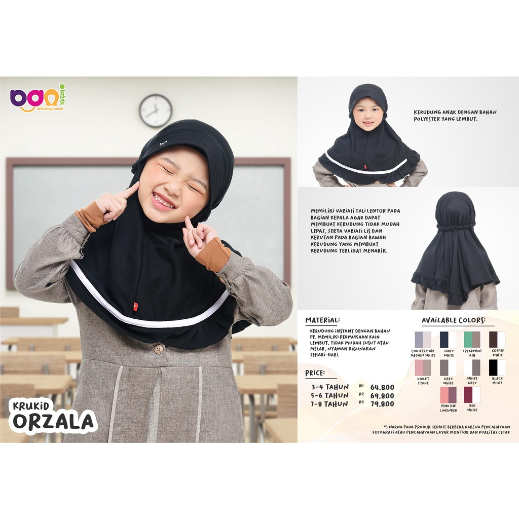 RABBANI ORI_ KERUDUNG KRUKID ORZALA RABBANI | JILBAB ANAK MOTIF WARNA WARNI KEKINIAN | KERUDUNG ANAK