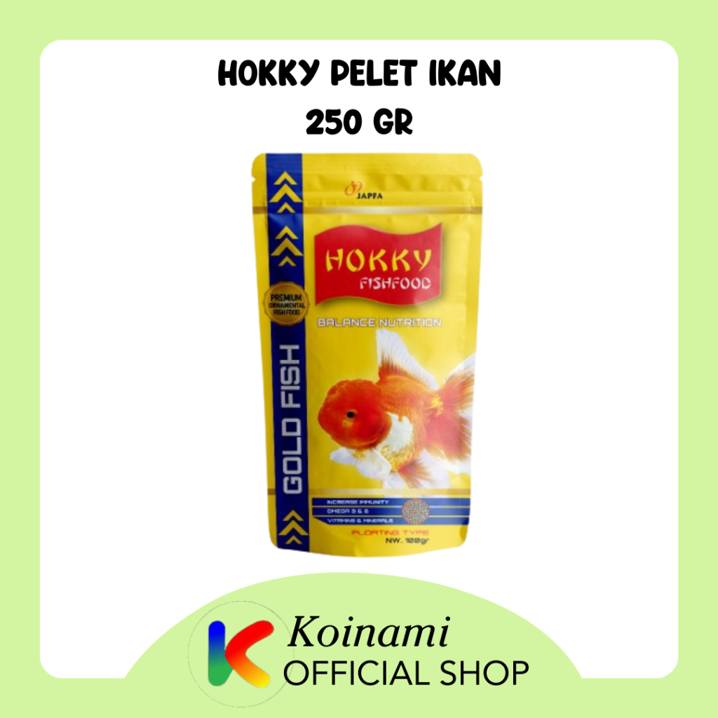 Hokky 250gr  / pelet ikan / makanan ikan koki/ aquarium / aquascape