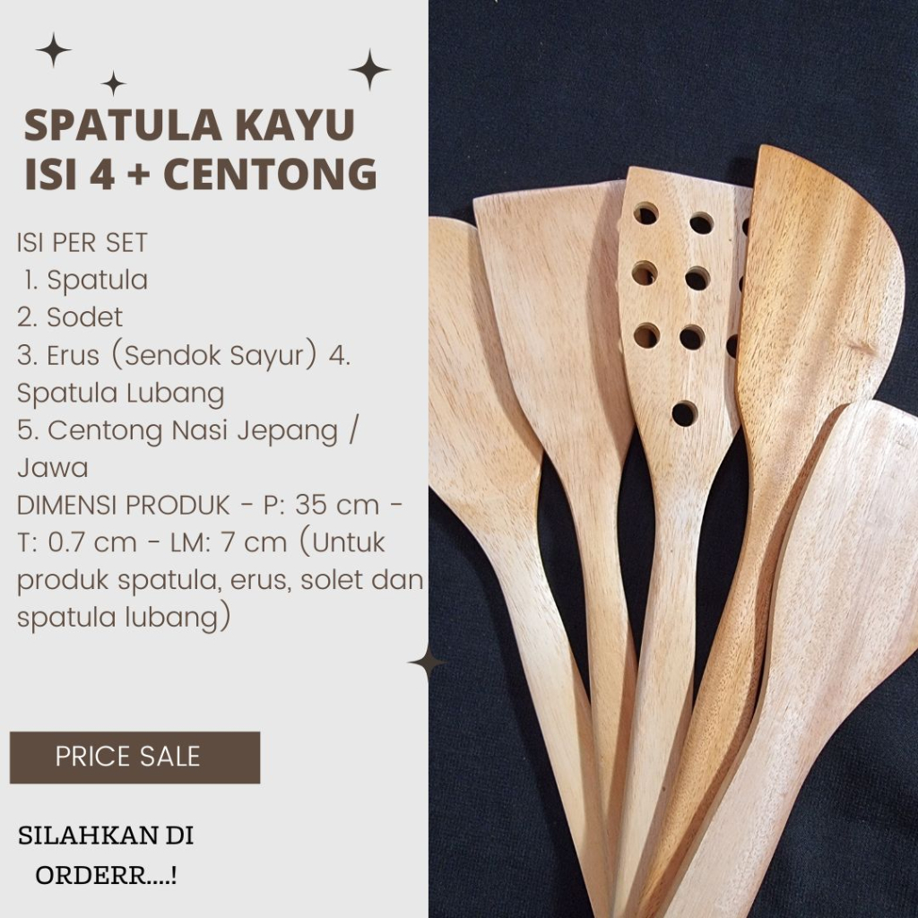 ehaileepstore|SPESIAL PROMO|TERBAIK|BIG SALEE|Spatula Kayu / Sodet / Sutil Bahan Kayu MahoniSutil Se
