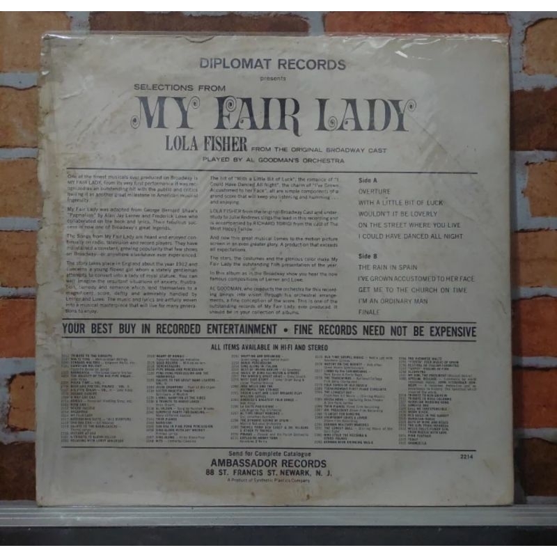 Vinyl Piringan Hitam 12 inch My Fair Lady-Overture