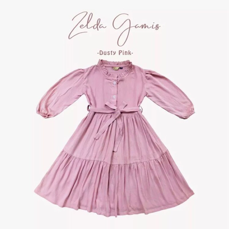 GAMIS ANAK PEREMPUAN BUSANA MUSLIM ANAK CEWE BAHAN RAYON CRINKLE PREMIUM UNTUK USIA 1-10 TAHUN