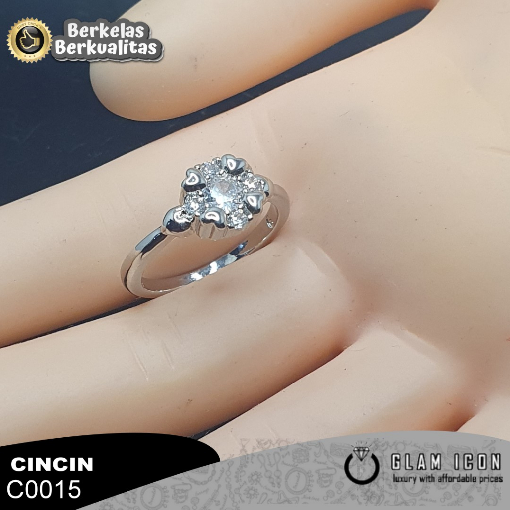 Cincin Wanita mata bunga love C0015 CCS