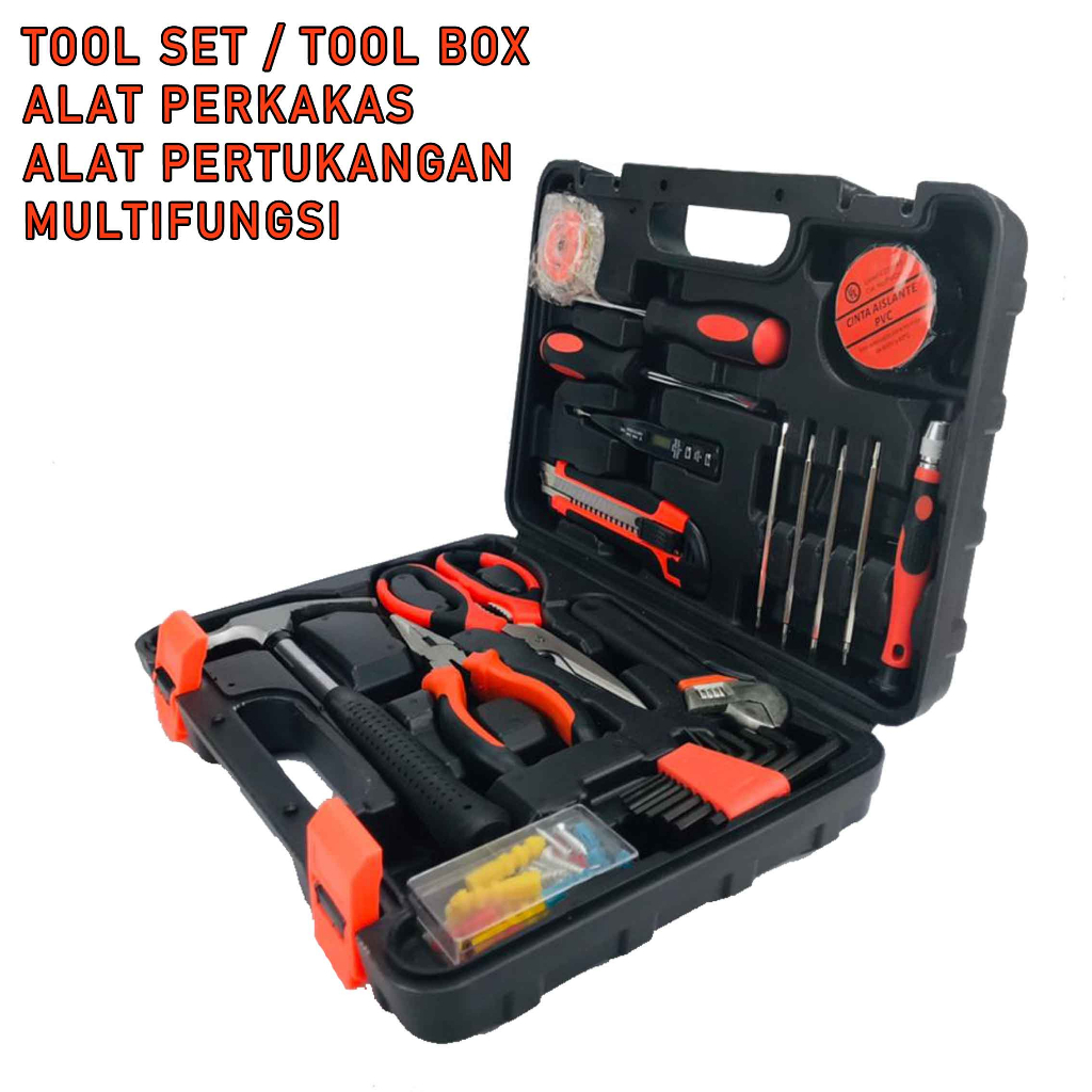 Perkakas Tukang* Tool Box* Alat Pertukangan Sedang* Tool 1 Set