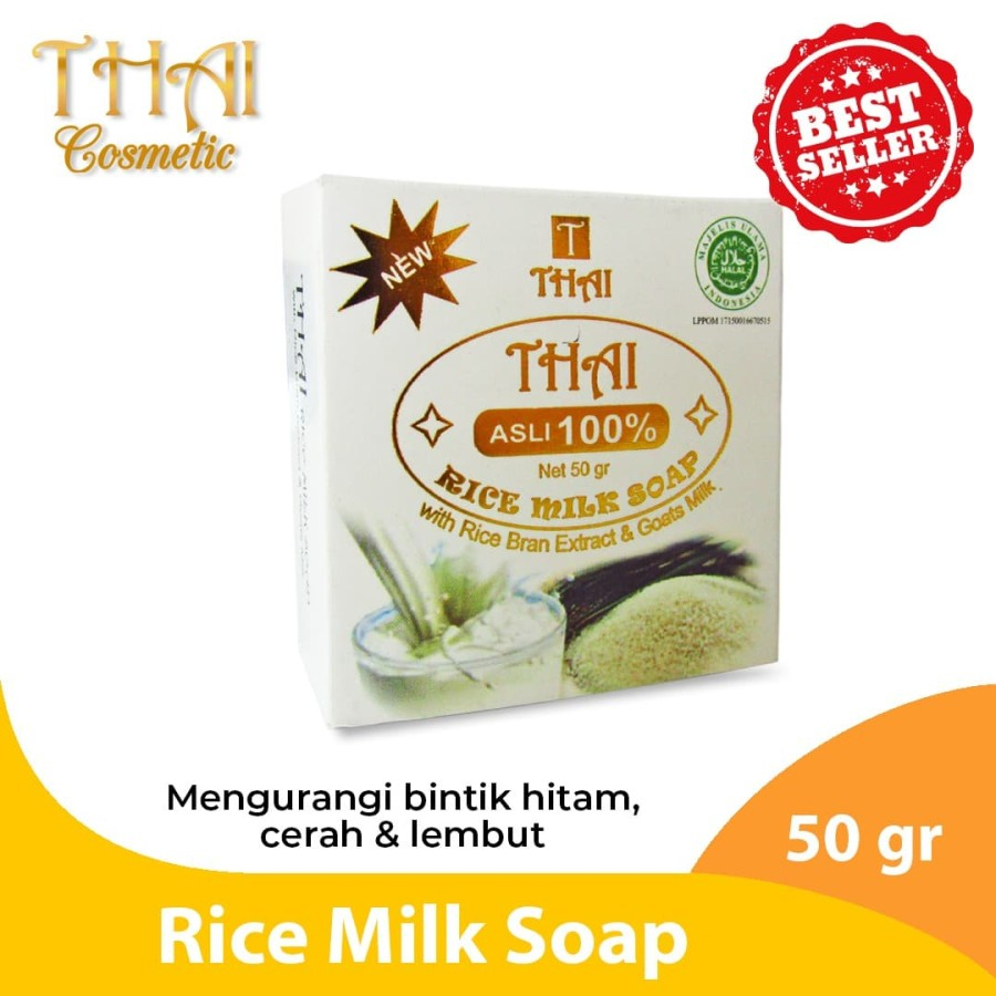 THAI RICE MILK SOAP EXTRACT RICE VRAB DAN GOATS MILK