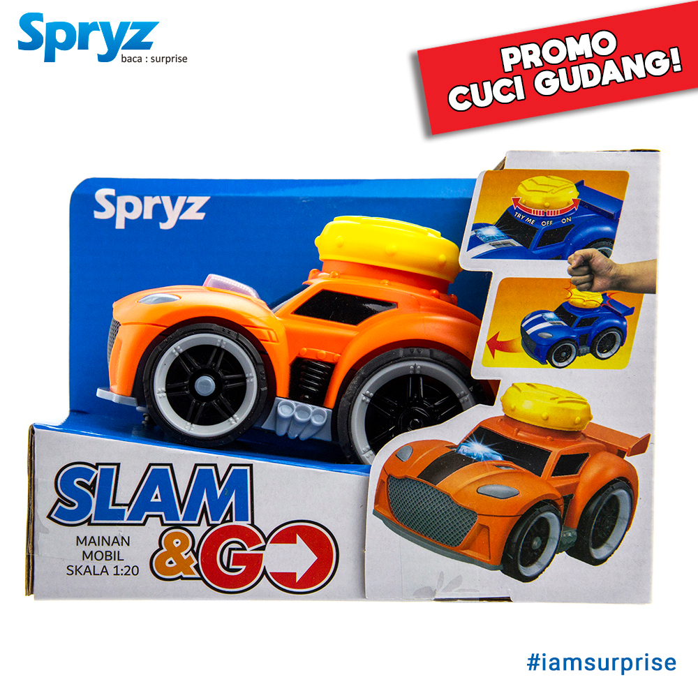 Spryz Slam &amp; Go 1:20 Mainan Mobil