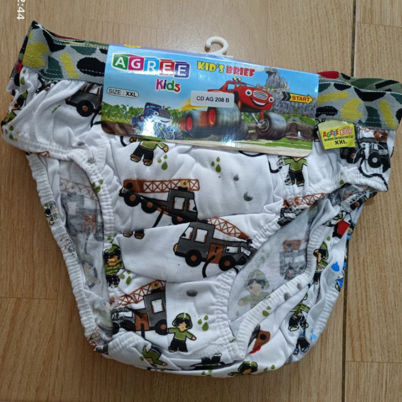 3 pcs Celana dalam anak cowok agree motif