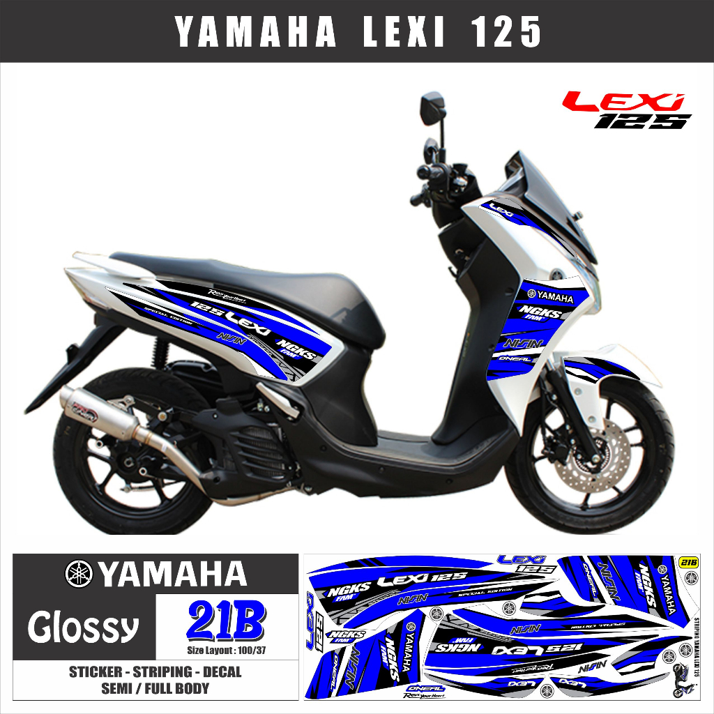 striping variasi Yamaha Lexi 125 /stiker decal motor Lexi 125 /stiker lis polet Yamaha Lexi 125