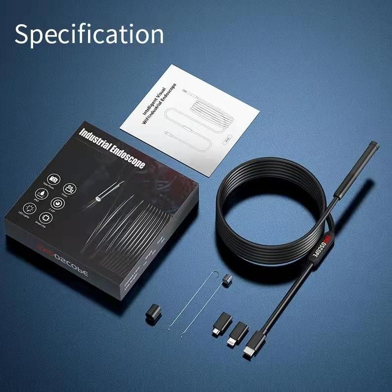MH - Endoscope Camera Android dan ios Wifi Hard Cable Dual / Single Lens