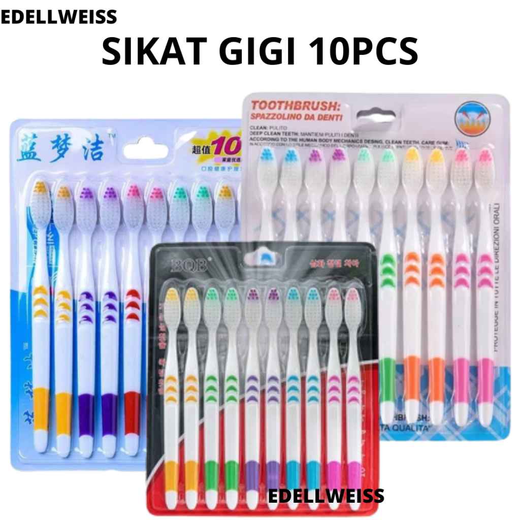 SIKAT GIGI DEWASA 10 IN 1 / SIKAT GIGI DEWASA 1 ISI 10