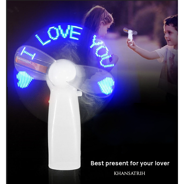 ➵ Kipas Angin Mini Led menyala tulisan I Love You - Souvenir ulang tahun, anniversary dll ☻