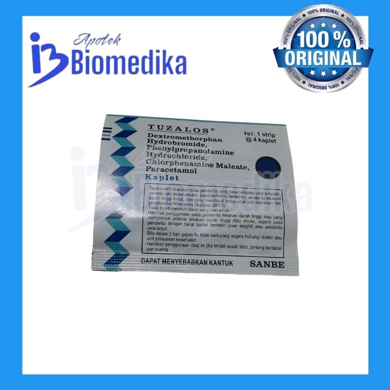 TUZALOS TABLET PERSTRIP obat batuk pilek dewasa