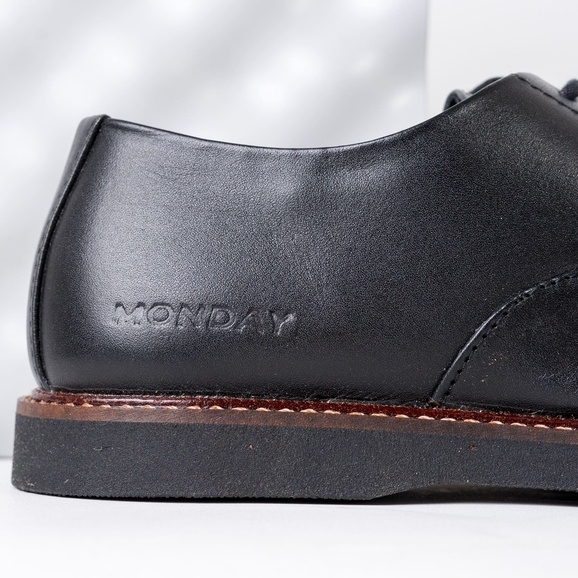 Sepatu Pantofel Pria Kerja Oxford Kulit Asli Fomal Kantor Shoes Loafers Fantofel Cowok Laki laki Sepatu Kerja Resmi Kondangan Ori Monday Oxford Black GL