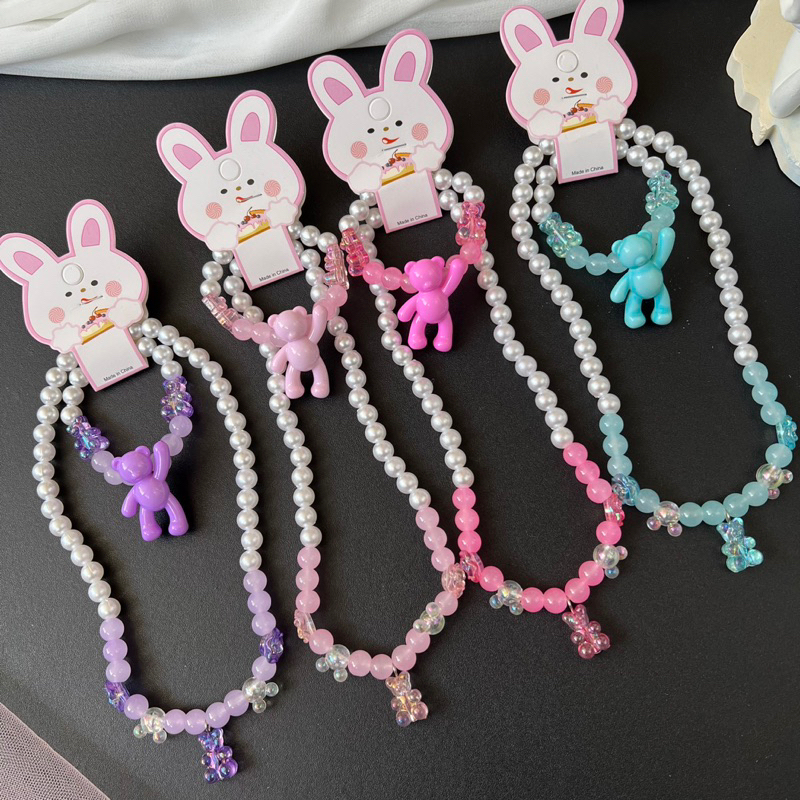 [SET BEAR] GELANG+KALUNG ANAK | SET HADIAH ANAK GELANG KALUNG BONEKA LUCU