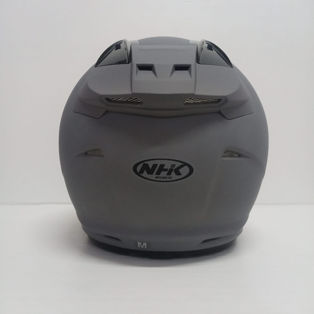 NHK R1 SOLID SINGLE VISOR DIM GREY DOFF HELM OPEN FACE VISOR LIGHT SMOKE