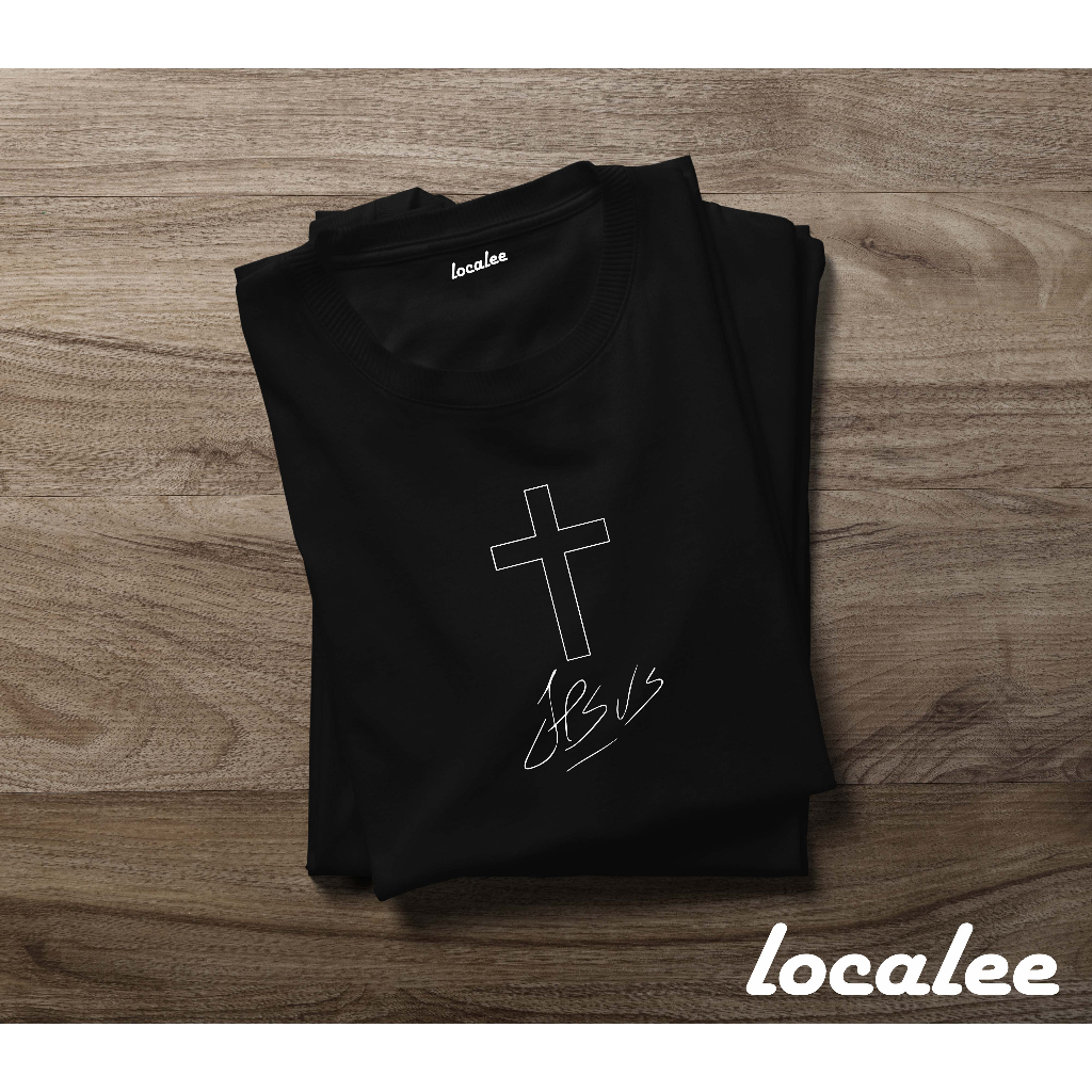 JESUS CROSS UNISEX TSHIRT-KAOS ROHANI JESUS-KAOS COD KAOS MOTIVASI