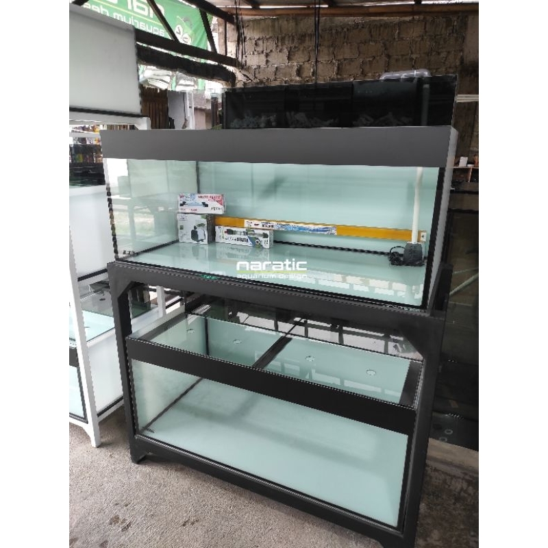 Aquarium 120x60x50 8mm rak holo 4x6 full set