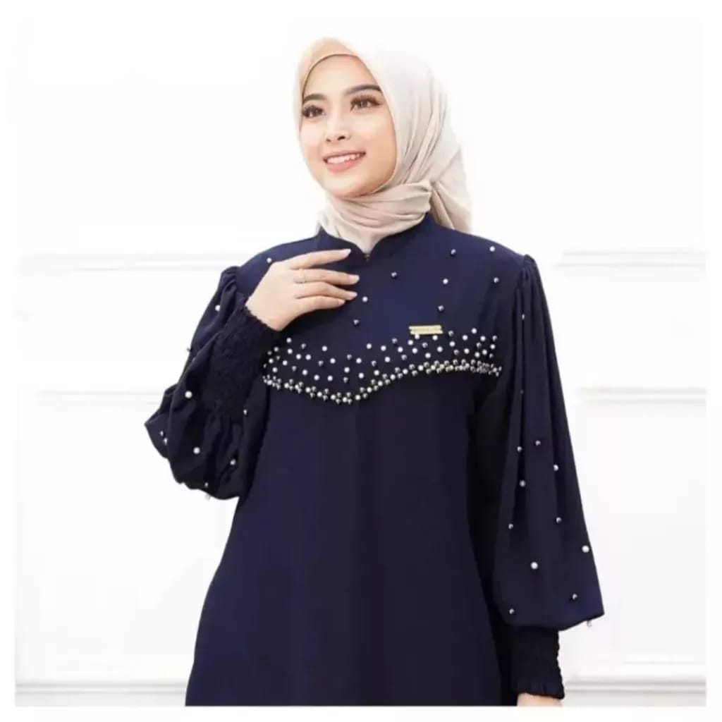 Vioni Dress Crinkle Airflow Premium Gamis Pesta Mewah Elegan Aplikasi Mutiara Baju kondangan Wanita Kekinian Firlya Maxy Dress