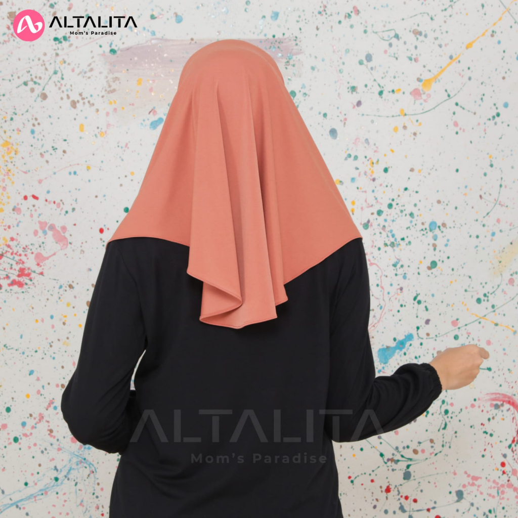 Altalita - Jilbab Instan Qiara Penguin Jersey Premium Hijab Bergo Sporty Menutup Dada Kerudung Instant Ukuran S Cocok Untuk Sekolah Olahraga Volly Futsal Senam dan Sehari-Hari