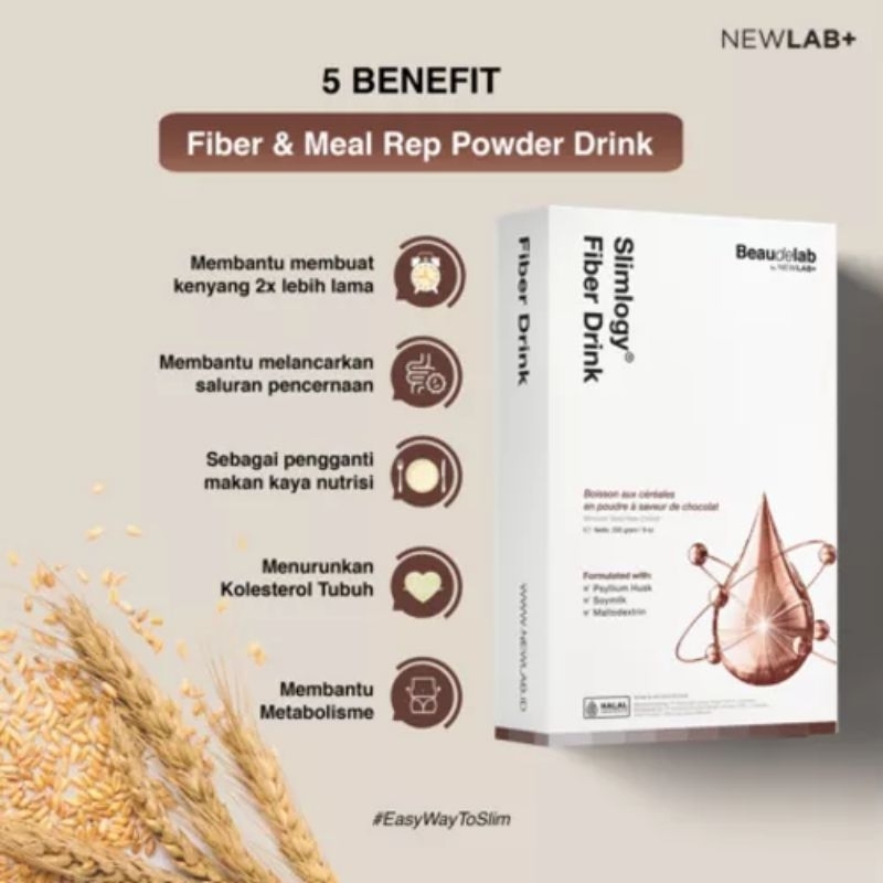 NEWLAB Fiber Drink Rasa Cokelat Minuman Pengganti Makan 250gr