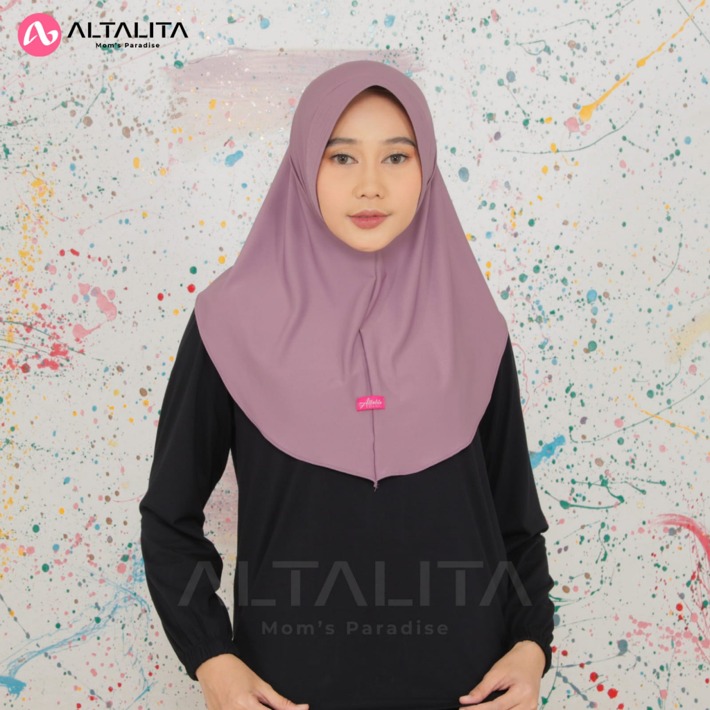 Altalita - Kerudung Instan Qiara Penguin Size S Jilbab Bergo Sport Olahraga Volly Futsal Senam Hijab Sekolah Instan Menutup Dada Jersey Premium pet Tebal Terbaru