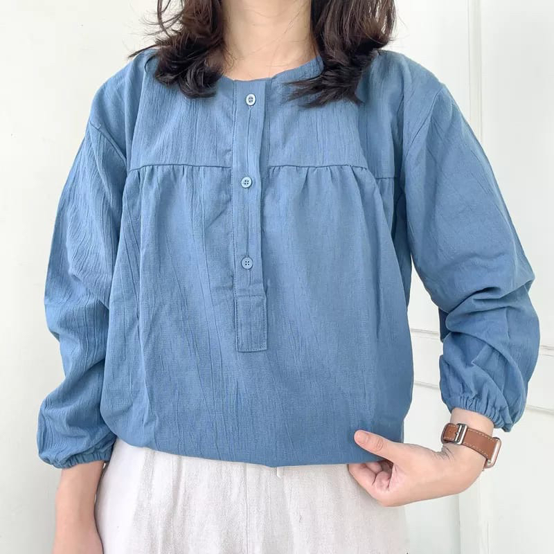 JENAKA BLOUSE LINEN CRINKLE