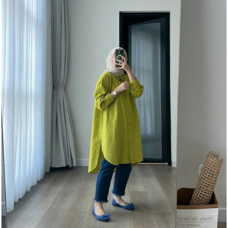 RIYUKA TUNIK || TUNIK RAYON TWILL POLOS