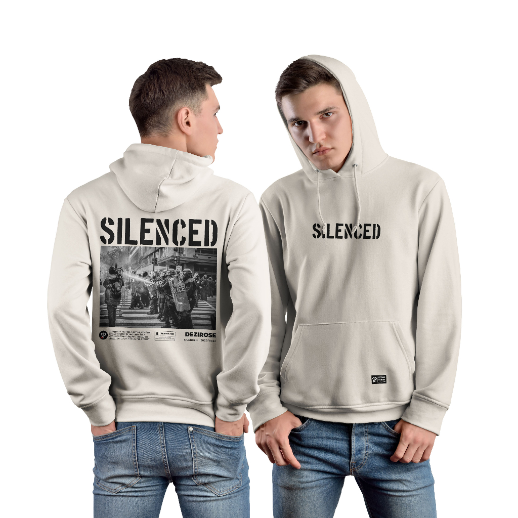 DEZIROSE - Sweater Hoodie Silenced - Hodie Pria Distro Fleece Tebal Premium Size M-XXL